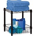 Honey Can Do Urban Table With Storage Basket, Black