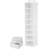 Honey Can Do 8 Shelf Organizer And Two Drawers, White