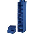 Honey Can Do 8 Shelf Organizer And Two Drawers, Blue