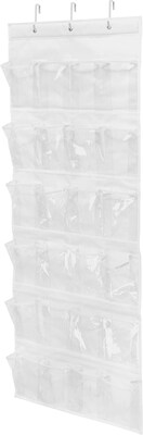 Honey Can Do 24 Pocket Over-Door Shoe Organizer, White