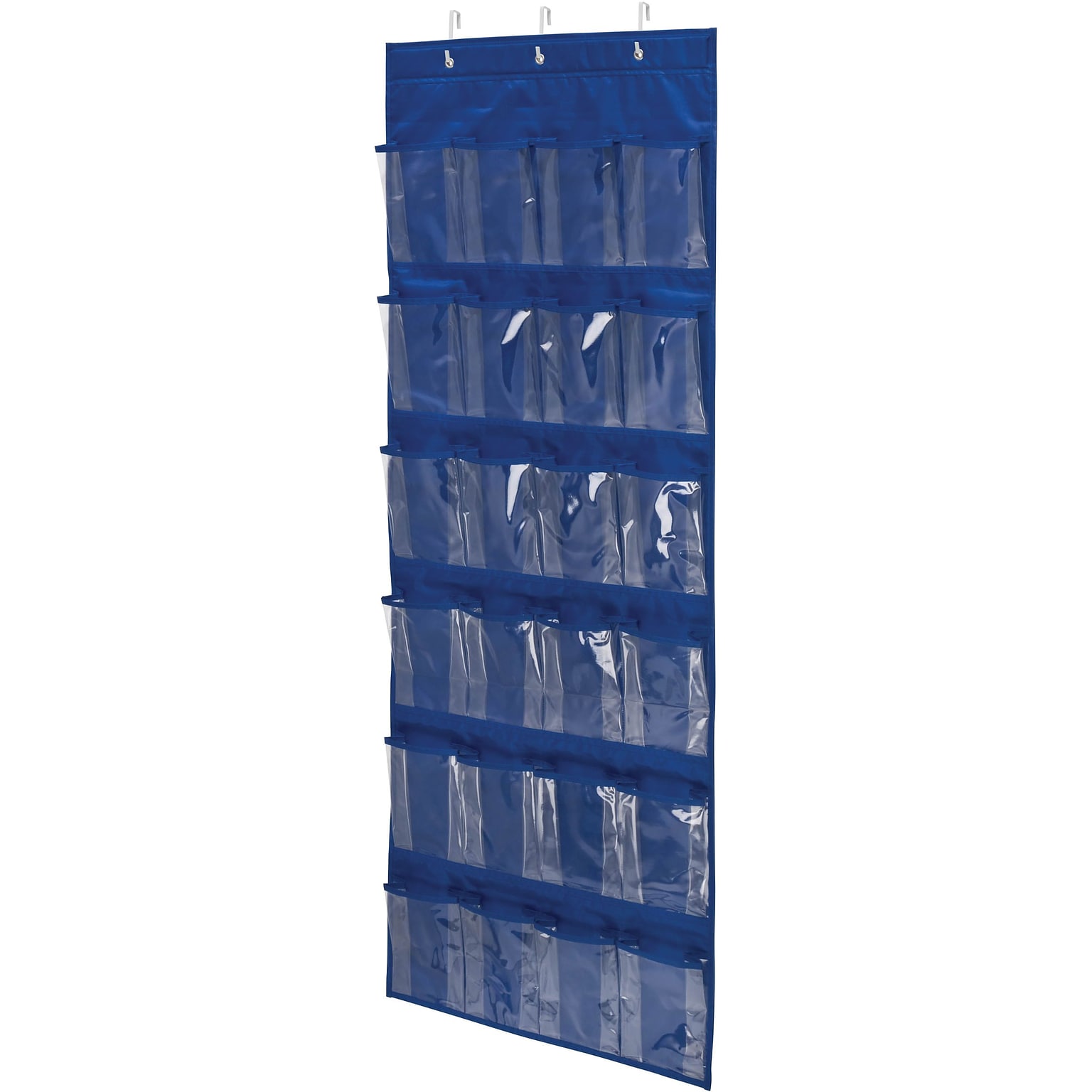 Honey Can Do 24 Pocket Over-Door Shoe Organizer, Blue (SFT-01278)