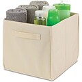 Honey Can Do 4 Pack Non-Woven Foldable Cube, Beige