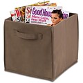 Honey Can Do 4 Pack Non-Woven Foldable Cube, Taupe