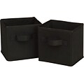 Honey Can Do 6pk Mini Non-Woven Foldable Cube, Black