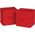 Honey Can Do 6pk Mini Non-Woven Foldable Cube, Red