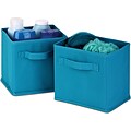 Honey Can Do 6pk Mini Non-Woven Foldable Cube, Blue