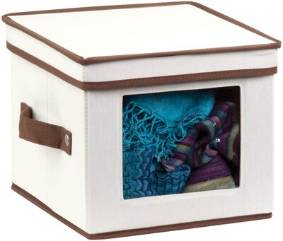 Honey Can Do Natural Canvas Small Window Storage Box
