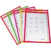 9 x 12 Reusable Dry Erase Pockets Neon, 25/pack