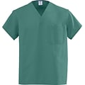 Angelstat® Unisex 2-pocket A-Stat Reversible Vneck Scrub Top,Emerald Green,Angelica Color-coding,5XL