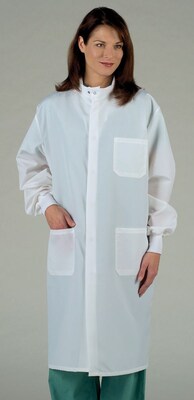 ASEP® Unisex Full Length Barrier Lab Coats, White, 2XL