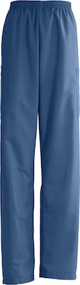 AngelStat Unisex Elastic Cargo Scrub Pants, Navy Blue, Large, Medium Length | Quill