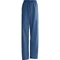 AngelStat® Unisex Elastic Cargo Scrub Pants, Navy Blue, Small, Long Length