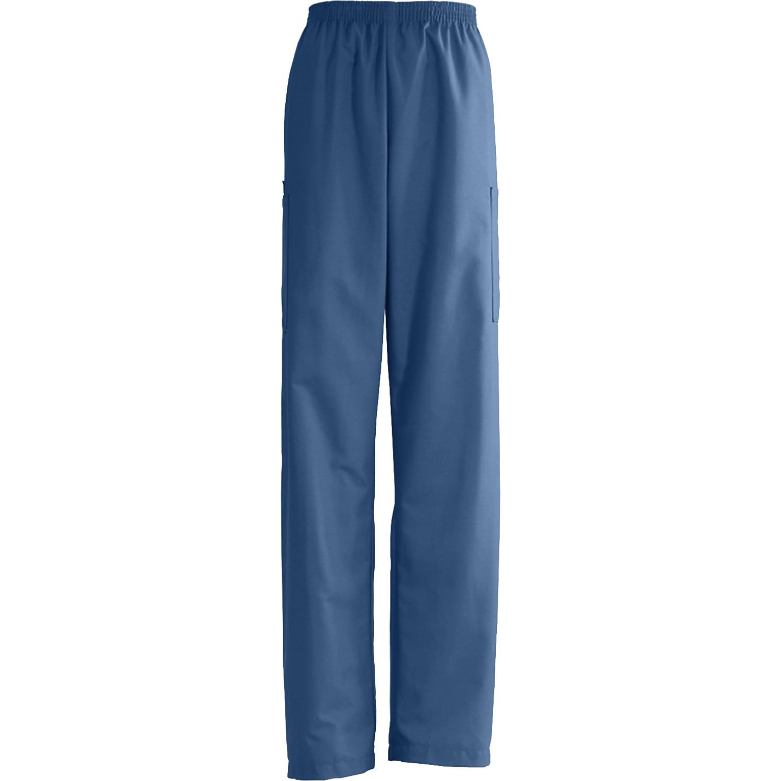 AngelStat® Unisex Elastic Cargo Scrub Pants, Navy Blue, Large, Medium Length