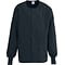 Medline ComfortEase Unisex Two-pockets Warm-up Scrub Jackets, Black, Large