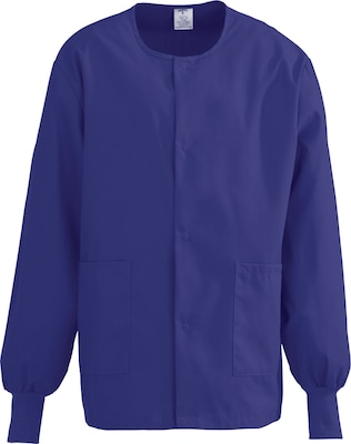 ComfortEase™ Unisex Two-pockets Warm-up Scrub Jackets, Rich Purple, XL
