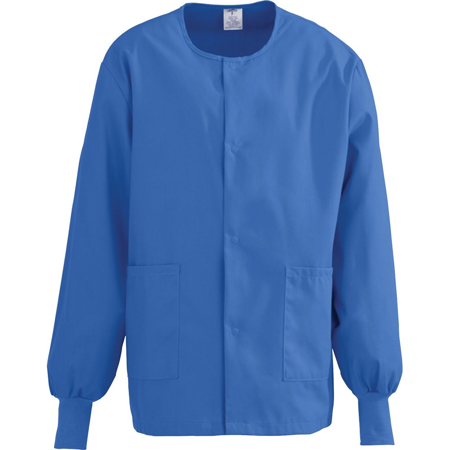 Medline ComfortEase Unisex Two-pockets Warm-up Scrub Jackets, Royal Blue, XL