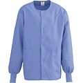 ComfortEase™ Unisex Two-pockets Warm-up Scrub Jackets, Ceil Blue, 4XL