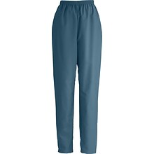 Medline ComfortEase Ladies Elastic Scrub Pants, Caribbean Blue, Medium, Regular Length