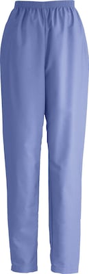 Medline ComfortEase Ladies Elastic Scrub Pants, Ceil Blue, Small, Regular Length