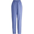 Medline ComfortEase Ladies Elastic Scrub Pants, Ceil Blue, Medium, Regular Length