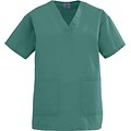 Angelstat® Ladies Two-pockets V-neck Scrub Tops, Emerald, Small