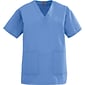Angelstat® Ladies Two-pockets V-neck Scrub Tops, Ceil Blue, Large