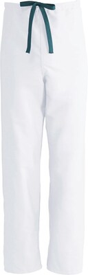ComfortEase™ Unisex Reversible Drawstring Scrub Pants, White, MDL-CC, Large, Reg Length