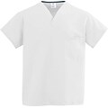 ComfortEase™ Unisex One-pocket V-neck Reversible Scrub Tops, White, Medline Color-coding, Medium