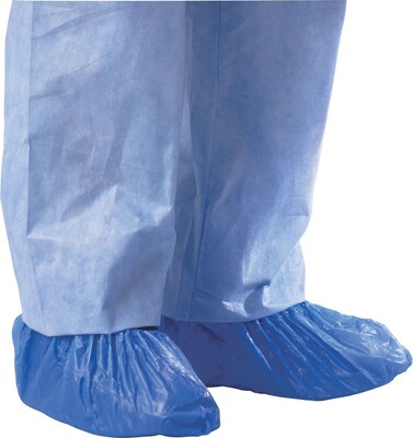 Medline Polyethylene Shoe Covers, Blue Color, 1000/Pack