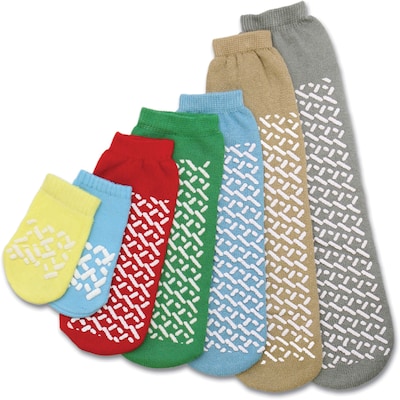 Medline Single-tread Slipper Socks, Beige, XL, 48 Pair/Case | Quill