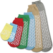 Medline Single-tread Slipper Socks, Beige, XL, 48 Pair/Case