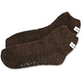 Feels Like Home® Single-tread Patient Slippers, Brown, One Size Fits Most, 12 Pairs/Case