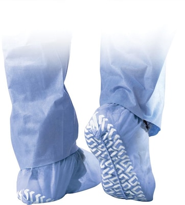 Medline Non-skid Spunbond Shoe Covers, Blue, 300/Pack