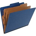 Pendaflex Paperboard Classification Folders, Letter Size, 2 Dividers, Blue, 10/Box (1257BL)
