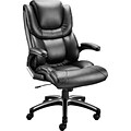 Quill McKee Managers Chair, Luxura Faux Leather, Black, Seat: 18.5W x 18.11D, Back: 18.9W x 22.05H