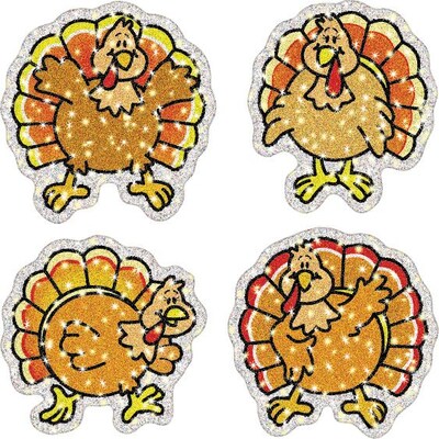 Carson-Dellosa Turkeys Dazzle™ Stickers