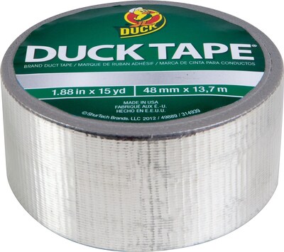 Duck® Brand Fun Duct Tape, Chrome, 1.88 x 10 Yards