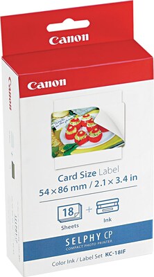 Canon® KC-18IF (7741A001) Color Ink Cartridge & 18 Sheet Label Set