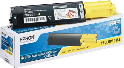 Epson® S050187 Toner, 4000 Page-Yield, Yellow, High Yield