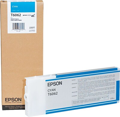 Epson T606 Ultrachrome Cyan High Yield Ink Cartridge