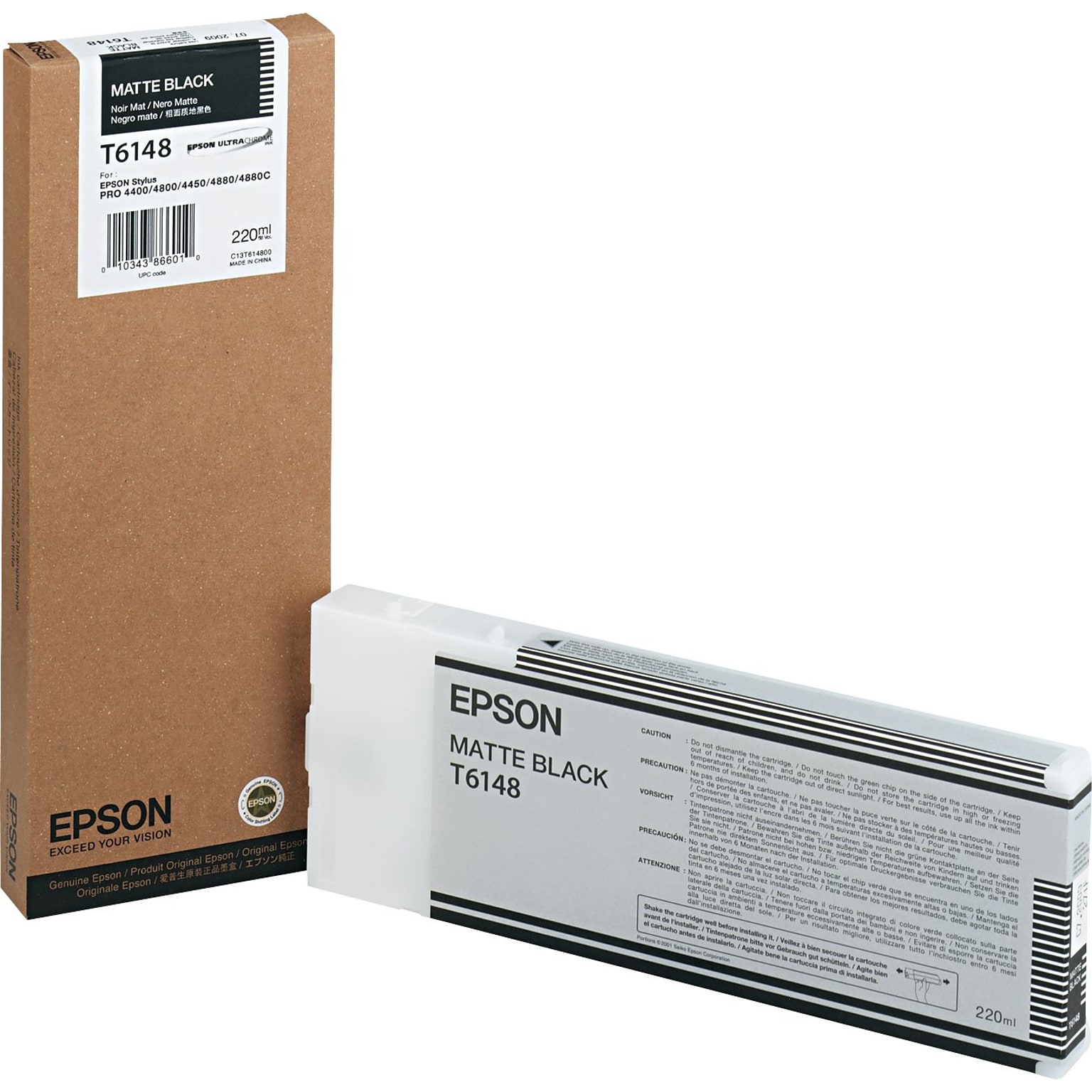 Epson T614 Ultrachrome Black Matte High Yield Ink Cartridge