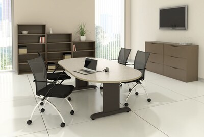 Safco CSII 120W Racetrack Conference Table, Classic Rock/Dessert Sage (R124VP)