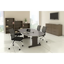 Safco CSII 96W Racetrack Conference Table, Windswept Pewter/Medium Tone (R94VP)