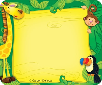 Carson-Dellosa Jungle Name Tags, 40/Pack