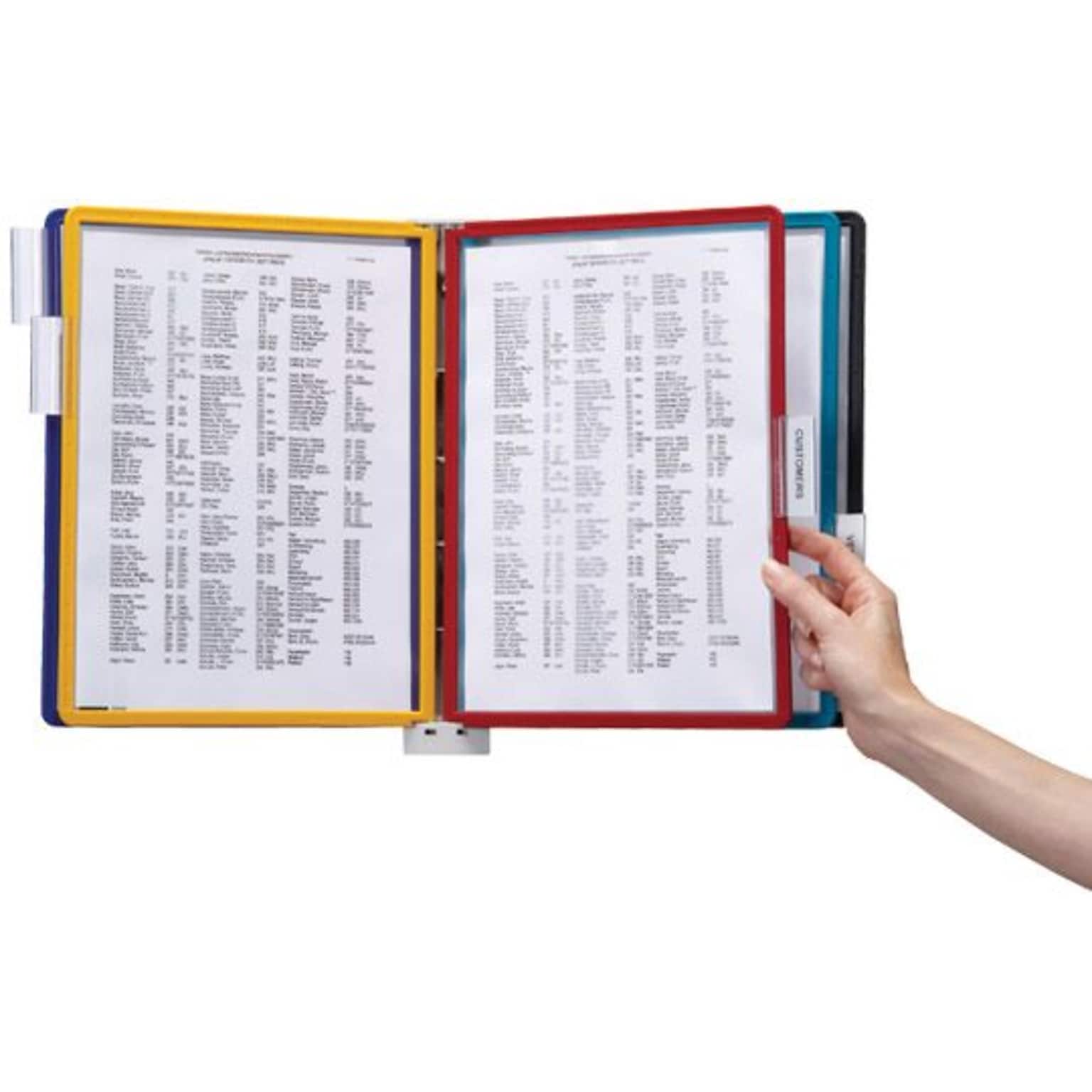Durable Vario Document Holder, 8.5 x 11, Vertical, Wall Mounted, Assorted Colors Plastic (5552-00)