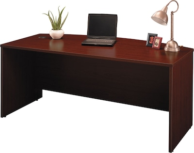 Bush Business Furniture Westfield 72W Bow Front Desk, Mahogany (WC36746)