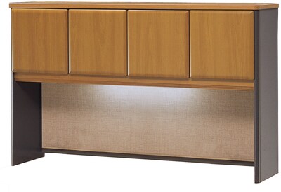Bush Business Furniture Cubix 60W Hutch, Natural Cherry/Slate, (WC57461P)
