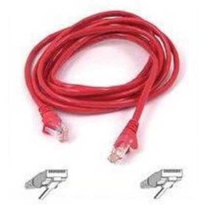 Belkin A3L980-05-RED-S 5' CAT-6 RJ-45 Snagless Patch Cable, Red109