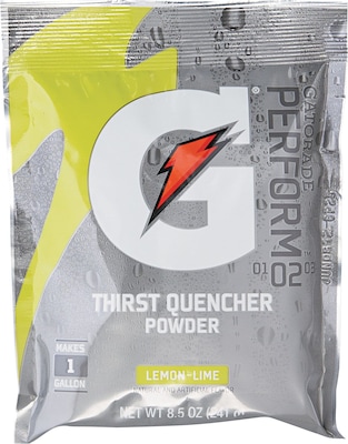 Gatorade Thirst Quencher Lemon-Lime Powdered Sports Drink Mix, 8.5 Oz., 40/Carton (308-03956)