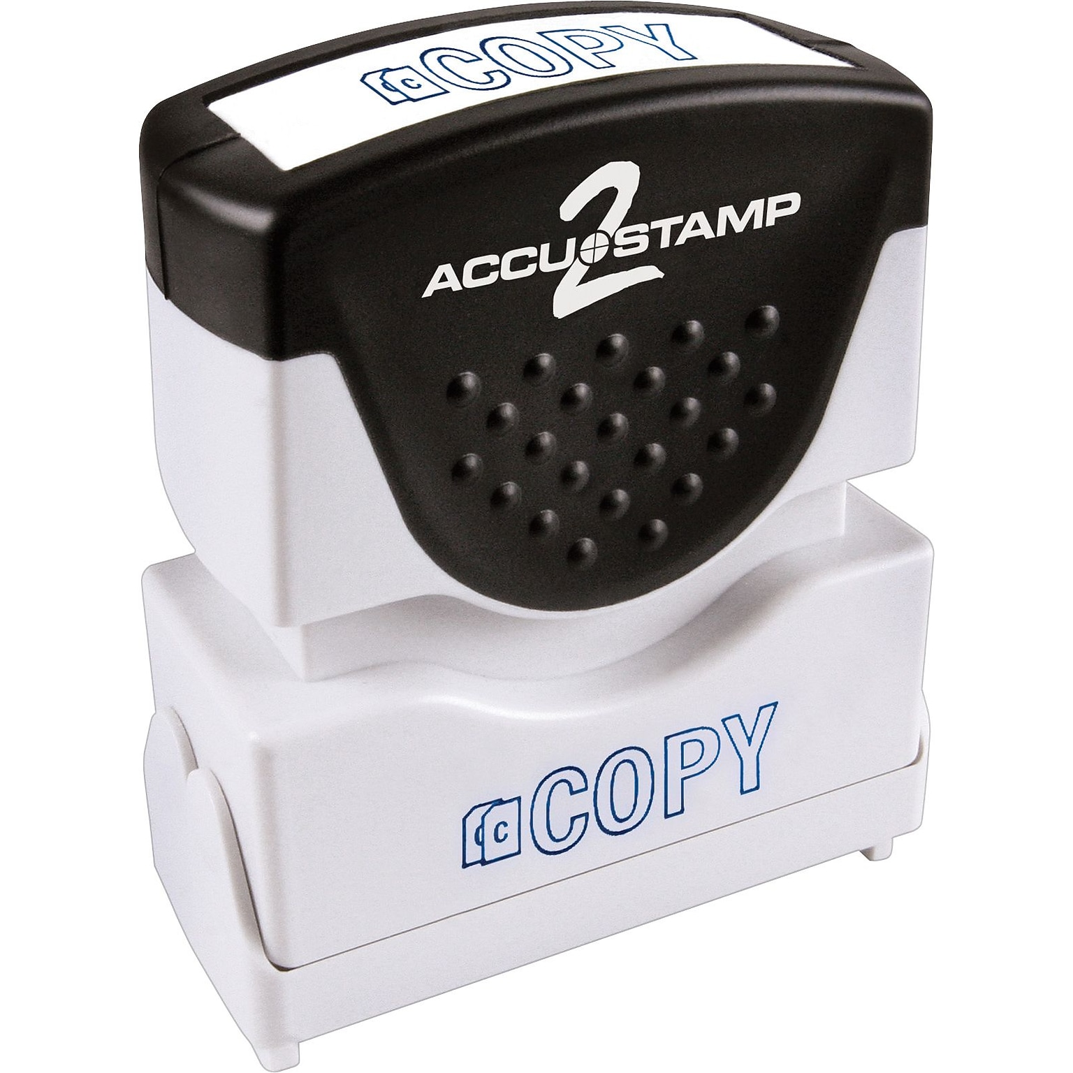 Accu-Stamp2® One-Color Pre-Inked Shutter Message Stamp, COPY, 1/2 x 1-5/8 Impression, Blue Ink (035581)